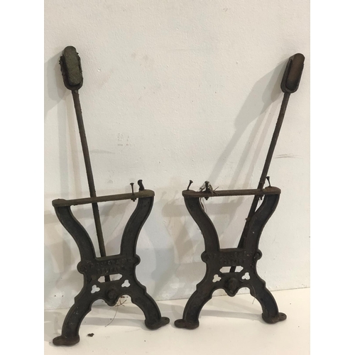 191 - Pair of railway bench ends, J.P. Corry