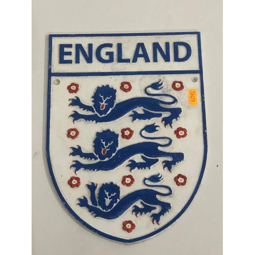 252 - Metal sign, England 3 lions