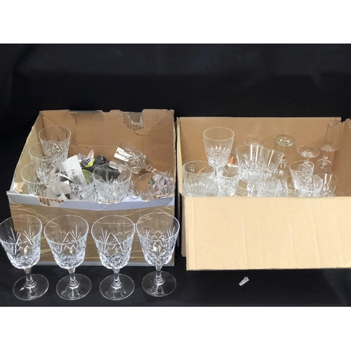 268 - 2 boxes of crystal glass ware