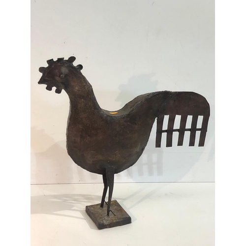 60 - Metal chicken ornament