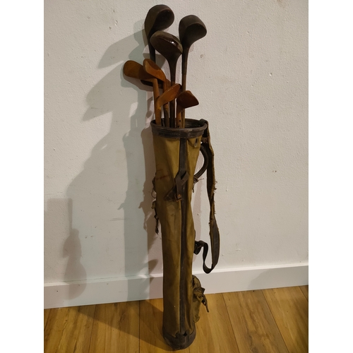 174 - Quantity of old hickory golf clubs, some made  in Scotland