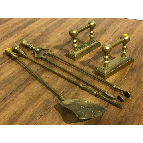 105 - Brass fire tools