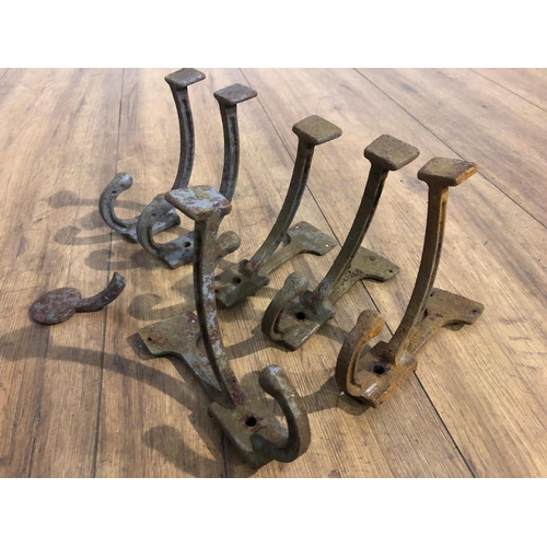 184 - Quantity of old coat hooks