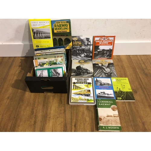 188 - Box of books on railway modelling