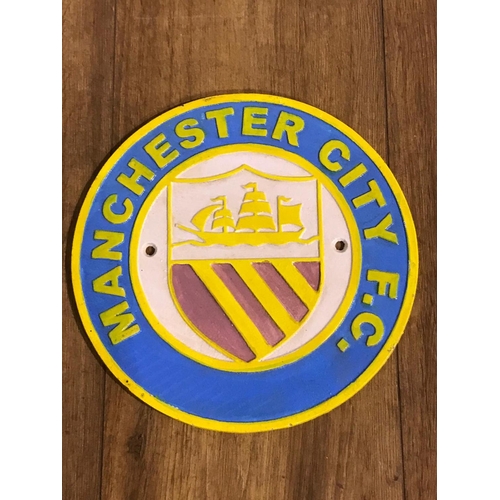 239 - Metal sign, Man City