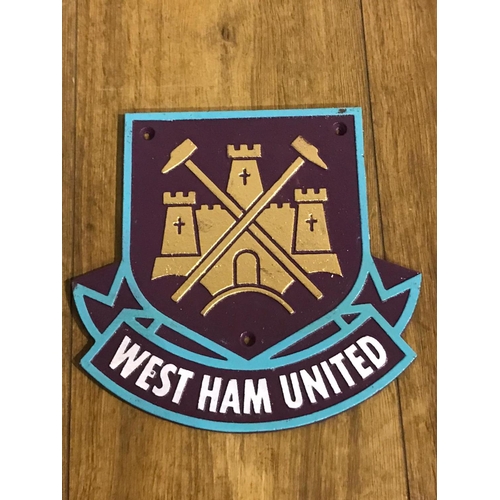 299 - Metal plaque, West Ham United