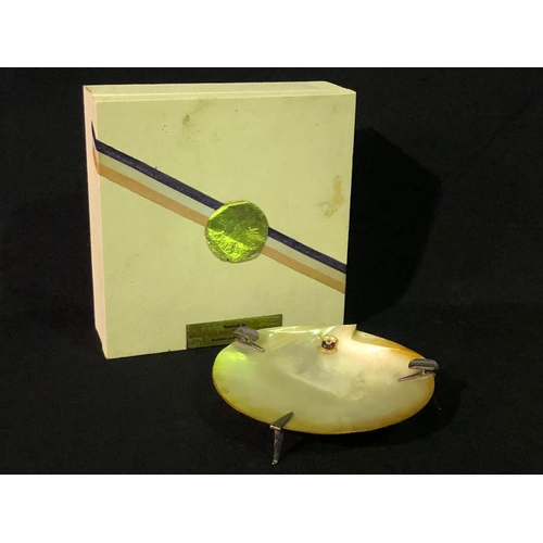 320 - Mother of pearl stand with box