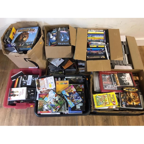 65 - Large lot of DVD's, games etc.