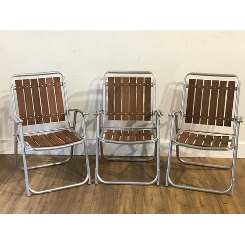 96 - 3 garden folding chairs