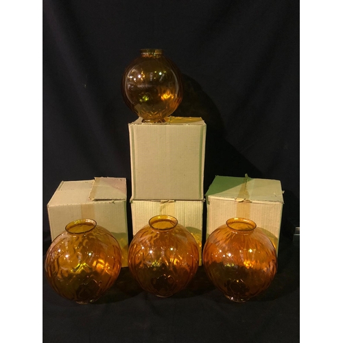 120 - Set of 4 amber light shades