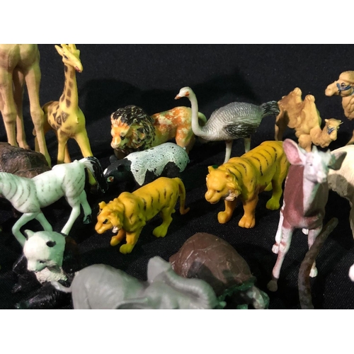 387 - Quantity of vintage plastic animal toys