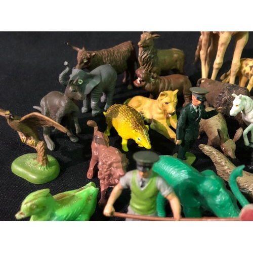 387 - Quantity of vintage plastic animal toys