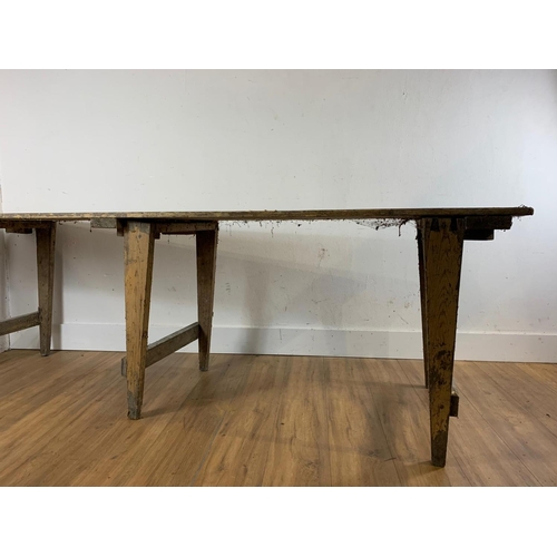 157 - Large folding work table, 243cm x 77cm