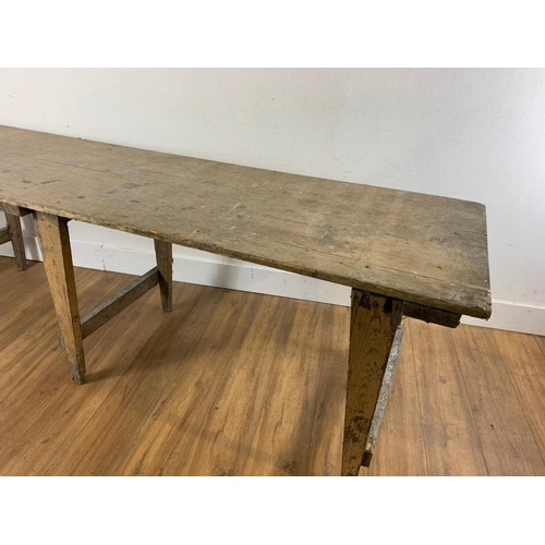 157 - Large folding work table, 243cm x 77cm