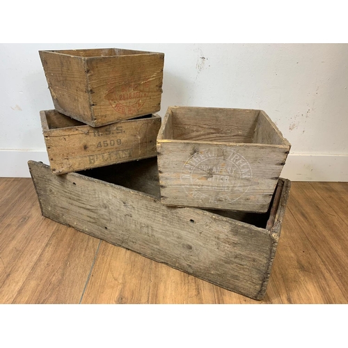 168 - 4 wooden crates