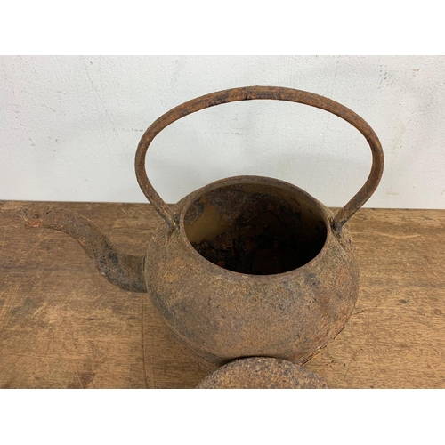 182 - Victorian Cast iron kettle