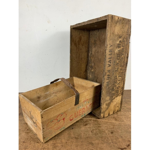 191 - 2 old wooden crates