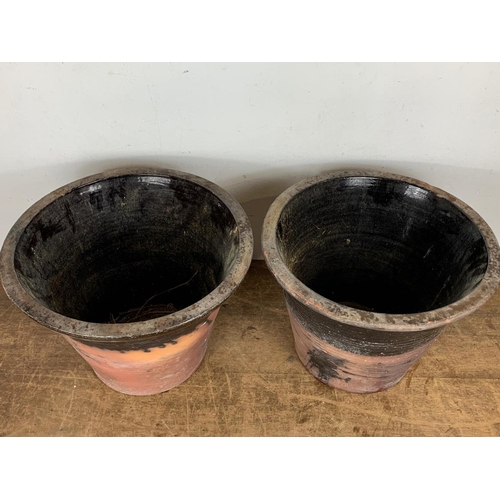 198 - Large pair of  early 20th century crocks, H.34cm, W.46cm