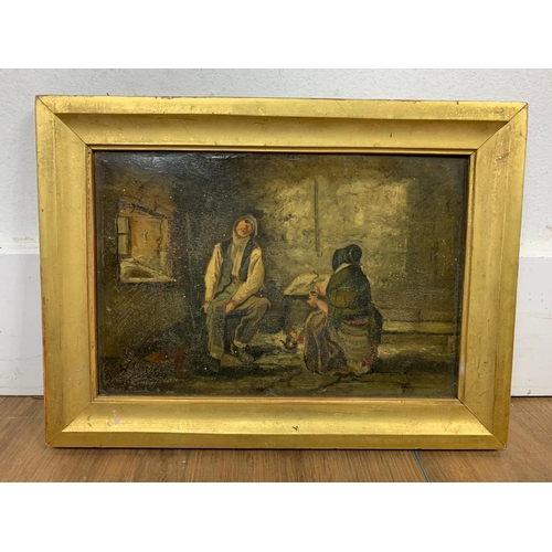 1067 - Gilt framed picture 19th century, 39cm x 29cm