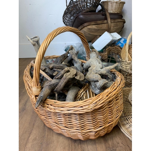 3 - Sundry lot including baskets, candlesticks etc