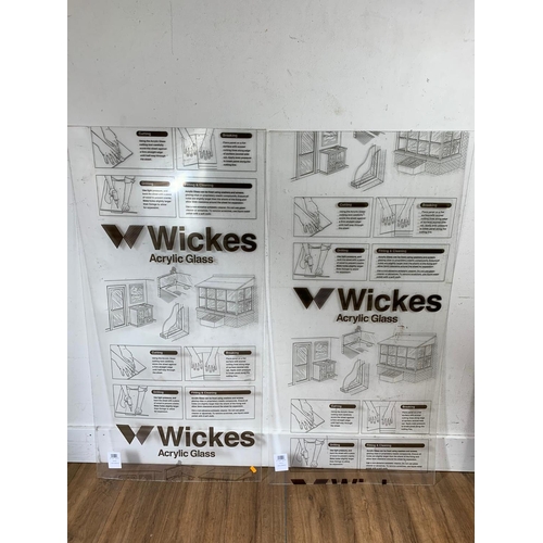 5 - 2 sheets of Wickes acrylic glass, 122cm x 60cm