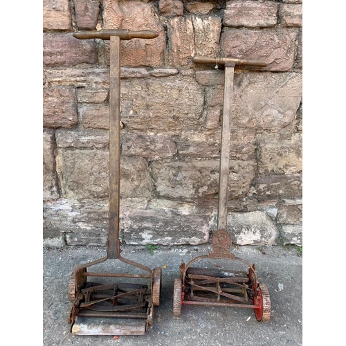 46 - 2 vintage garden mowers