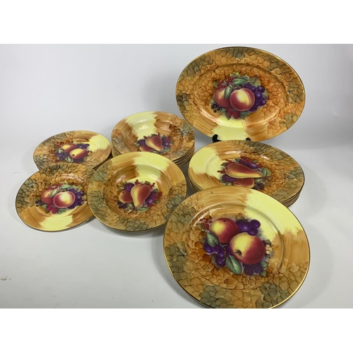 548 - Quantity of hand painted decorative plates platters and bowls