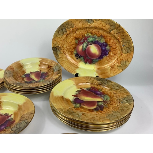 548 - Quantity of hand painted decorative plates platters and bowls