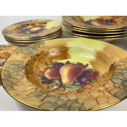 548 - Quantity of hand painted decorative plates platters and bowls