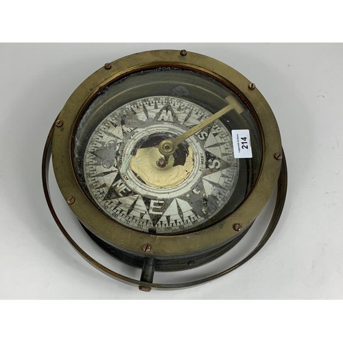 214 - Large ship's compass