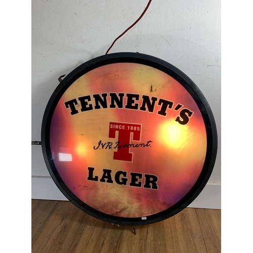 tennents light up sign