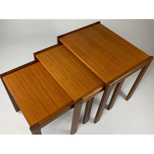 887A - Danish mid century teak nest of tables by Spøttrup BRDR Furbo