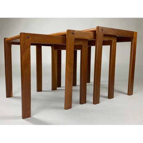 887A - Danish mid century teak nest of tables by Spøttrup BRDR Furbo