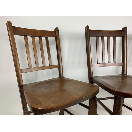 1058A - 3 Edwardian kitchen chairs