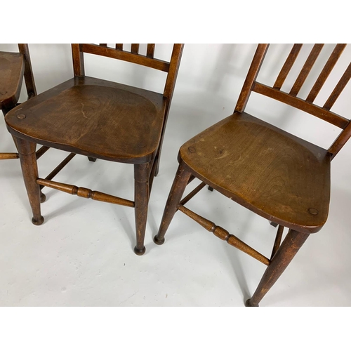 1058A - 3 Edwardian kitchen chairs