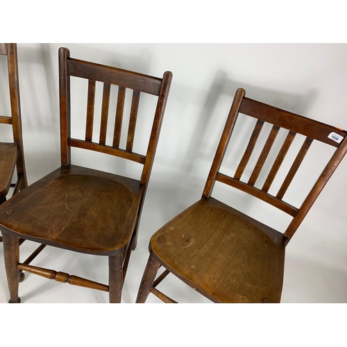 1058A - 3 Edwardian kitchen chairs