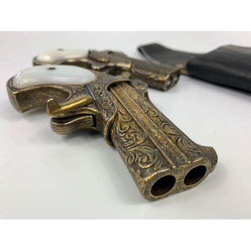 149 - Pair of replica pistols with holster