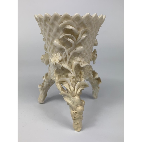 160 - Second period Belleek pottery ornament, 9cm