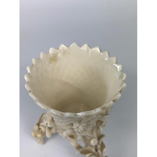 160 - Second period Belleek pottery ornament, 9cm