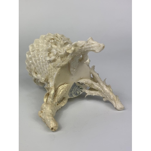 160 - Second period Belleek pottery ornament, 9cm