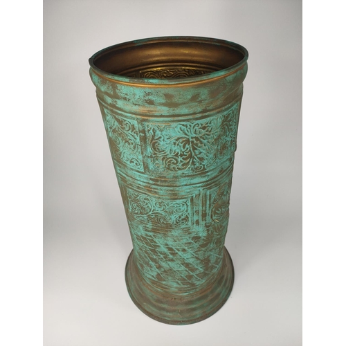 18 - Early 20th century brass umbrella stand