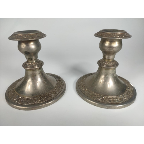 233 - 2 EP trays with pair of EP candle sticks