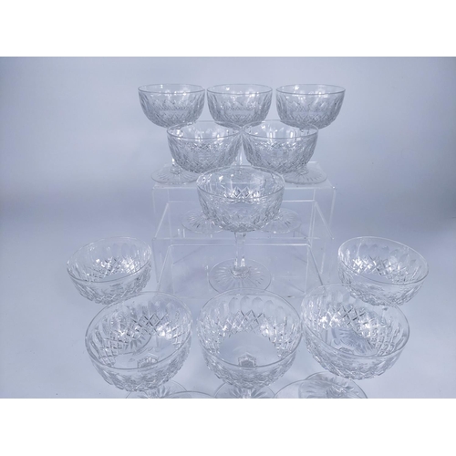 248 - 2 Waterford crystal tumblers with set of crystal glasses