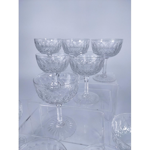 248 - 2 Waterford crystal tumblers with set of crystal glasses