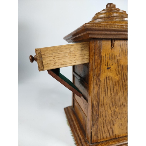 269 - Edwardian oak money box