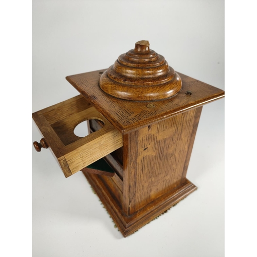 269 - Edwardian oak money box