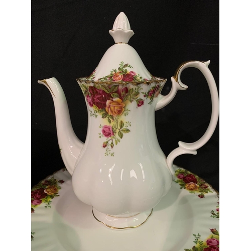 48 - Large quantity of Royal Albert Country Rose, tea and dinnerware