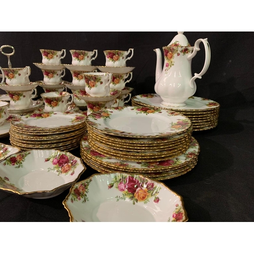 48 - Large quantity of Royal Albert Country Rose, tea and dinnerware