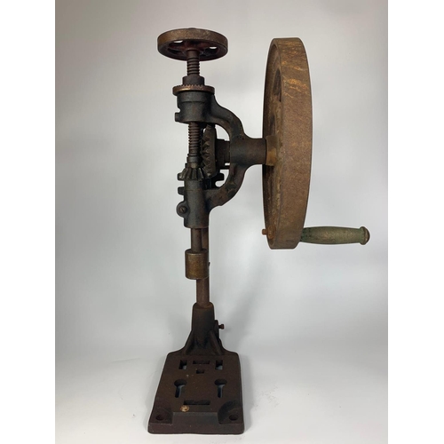 57 - Tall vintage table top drill, 62cm