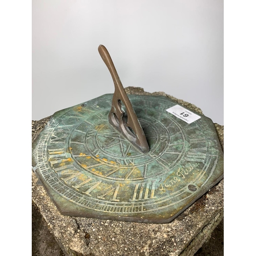 61 - Vintage sundial, 91cm